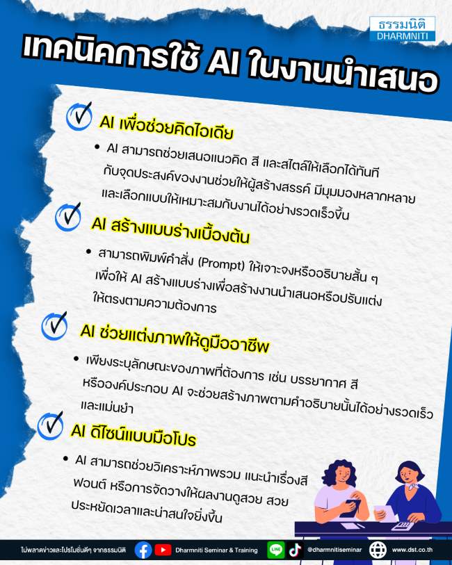 เทคนิคในการใช้ ai ในงานนำเสนอ