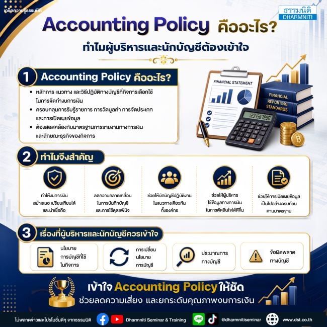 accounting policy ทำไมผู้บริหารและนักบัญชีต้องเข้าใจ