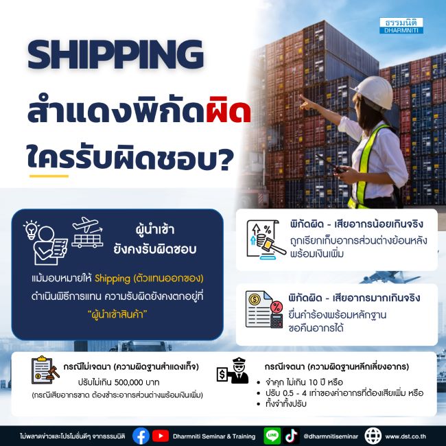 shipping สำแดงพิกัดผิด ใครรับผิดชอบ 