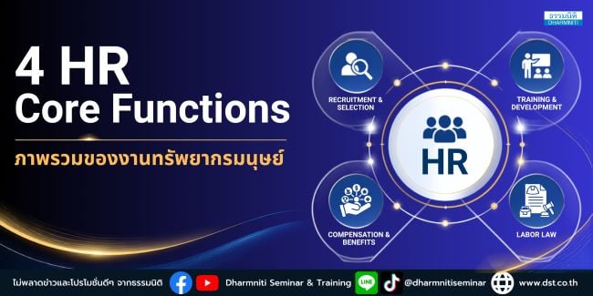 4 hr core functions ภาพรวมของงานทรัพยากรมนุษย์ 