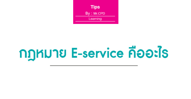 กฎหมาย e-service คืออะไร 